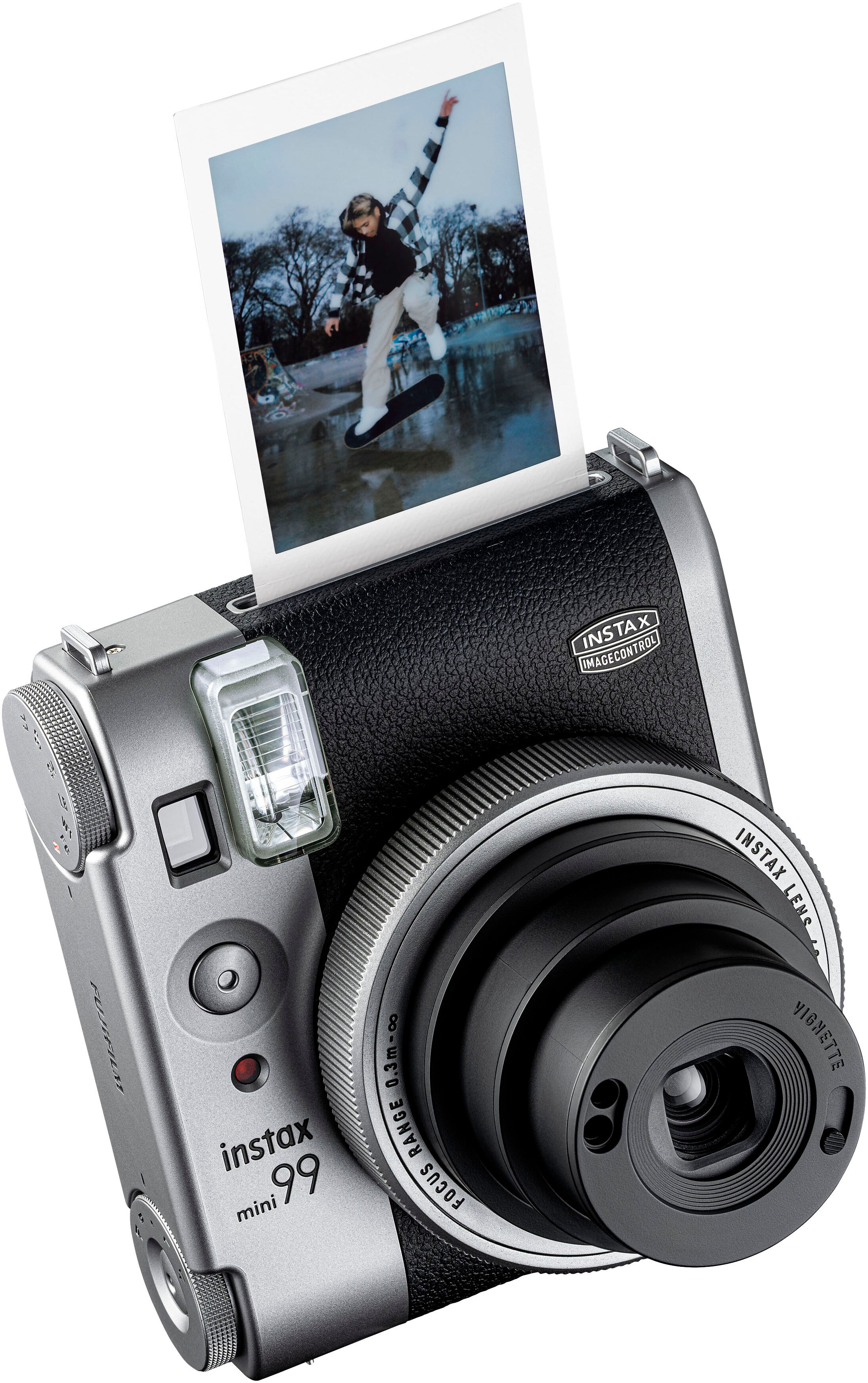 Fujifilm Systemkamera "Instax Mini 99", schwarz (silber), B:10,35cm H:11,75cm T:6cm, Fotokameras, Systemkamera