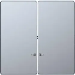 Merten Doppelwippe mit Kontrollfenster, System Design, Edelstahl (lackiert)