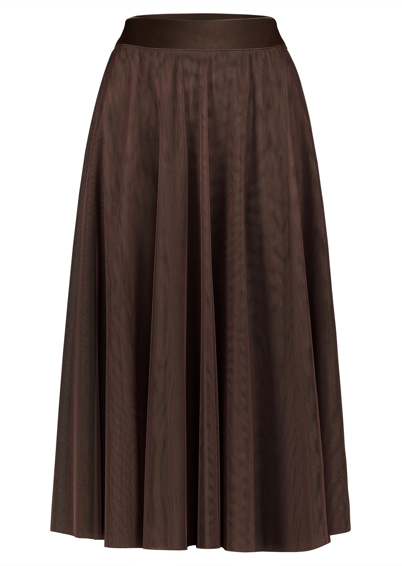 Tüllrock ZERO "Tüllrock mit elastischem Bund", Damen, Gr. 38, braun (chocolate plum), Einsatz: 100% Polyester PES., Röcke Tüllrock