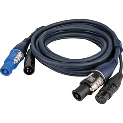 DAP FP17 Hybrid Cable - powerCON & 3-pin XLR - Audio / Power 3 m