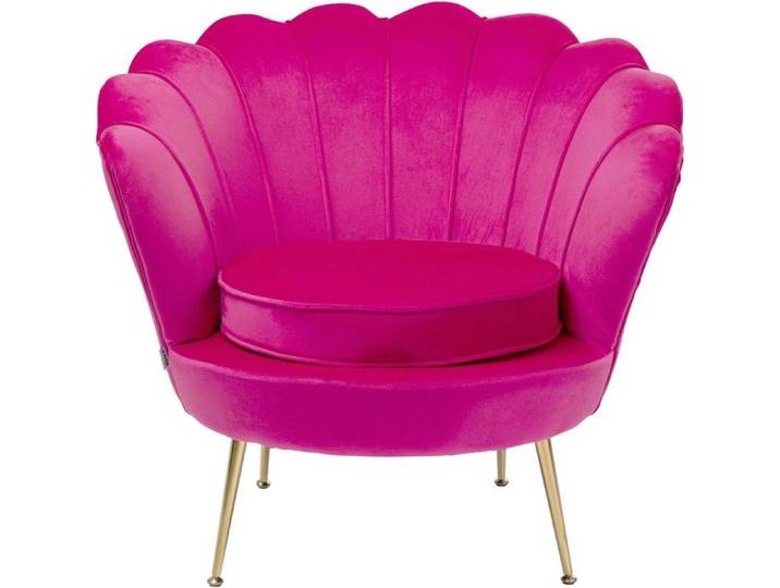 Fauteuil Water Lily velours fuchsia Kare Design