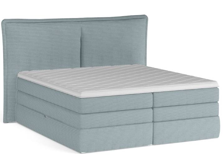 Boxspringbett WERNIGHT MADDEN hellblau 180x200cm weich