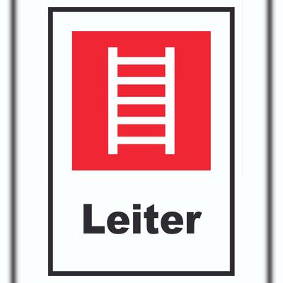HB-Druck Leiter Schild A5 Rückseite selbstklebend