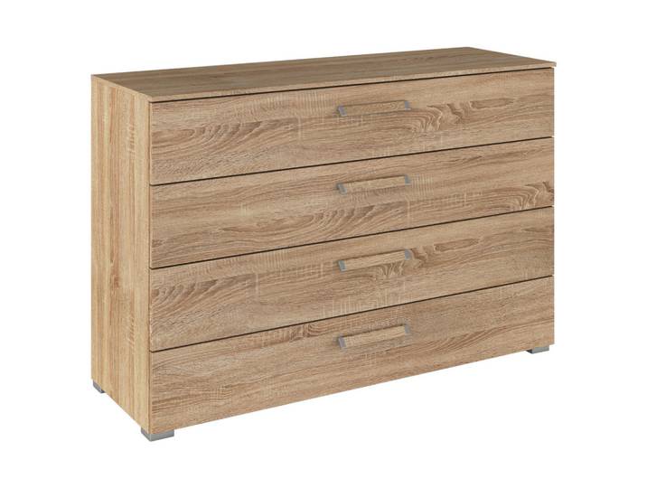 Novel Kommode, Sonoma Eiche, 4 Schublade(n) Schubladen, 120x81x42 cm, Blauer Engel, Goldenes M, BQ - Bündnis für Qualität, Made in Germany, Wohnzimmer, Kommoden & Sideboards, Kommoden