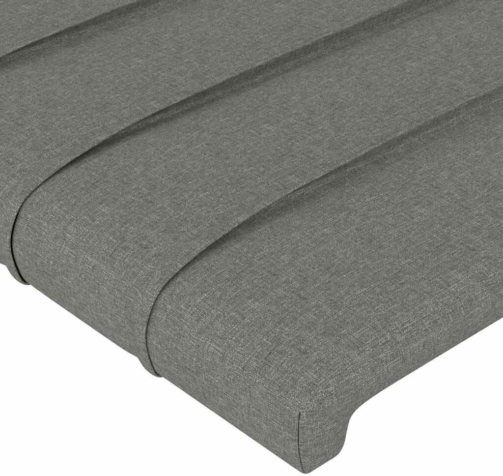 vidaXL Cabecero de tela gris oscuro 90x5x118/128 cm Gris