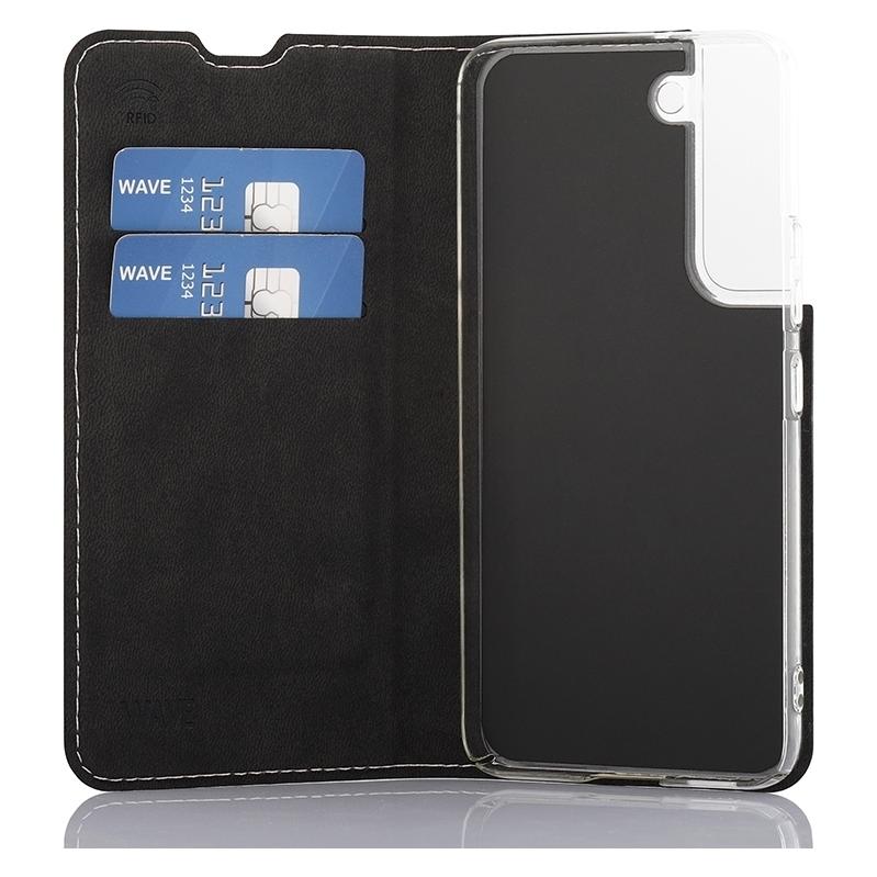 Wave BookCase -suojakotelo, Samsung Galaxy S22, ruusukulta (Samsung Galaxy S22) (WAVE-BC-SS-S22-RG)