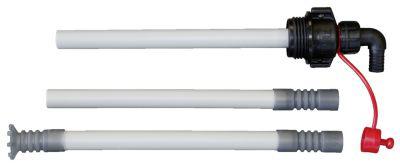 Saugrohr für CEMO Cematic-Pumpensysteme, 3-teilig, mit AF2-Kupplung & Einschraubgewinde S70x6, Ausgang DN19