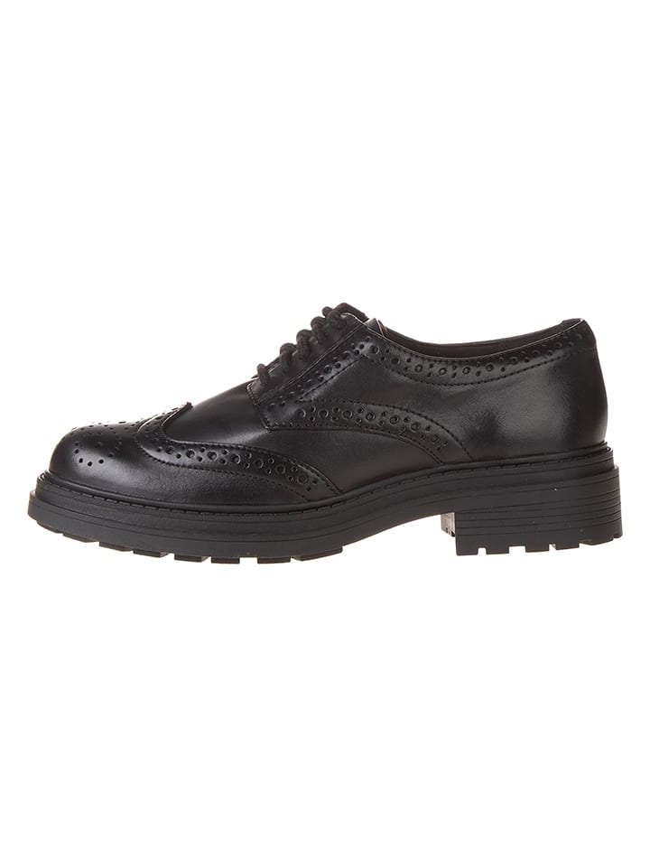 Clarks Leder-Schnürschuhe "Orinoco3 Derby" in Schwarz/ Schwarz - 36