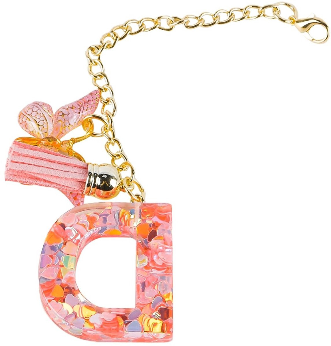 Dailygoods Decoratieve Bekerhanger met Vlinderletter D