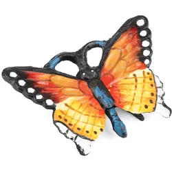 Moritz Schmetterling Dekofigur Gusseisen 12 cm handbemalt bunt Gartenfigur Gartendeko Tischdeko Fensterbank Garten Terrasse wetterfest Vintage