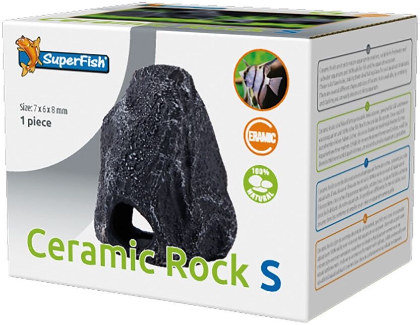 SUPERFISH ROCCIA CASA TANA RIFUGIO IN CERAMICA PER PESCI E GAMBERETTI ACQUARIO 7 X 6 X 8CM