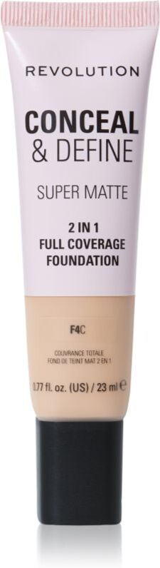 Revolution Conceal & Define Mattifying Foundation shade F4C 23 ml