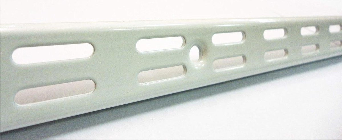 Verstelbare dubbele wandmontage staanders voor planken, 43 cm, zilver