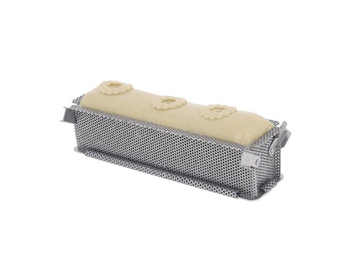 Moule à pâté croûte perforé inox Géo forme 24 cm De Buyer