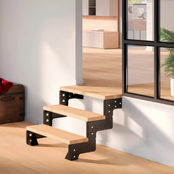 Dolle Modultreppe Gardentop Innen Eiche 7 Stufen 126-154cm Geschosshöhe 85cm Stufenbreite inkl. Geländer