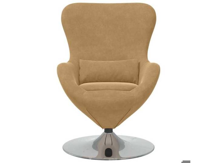 SALE d'hiver Fauteuil de séjour 1 Place - Fauteuil œuf - Marron - Velours - Charge 110 kg/siège T8126