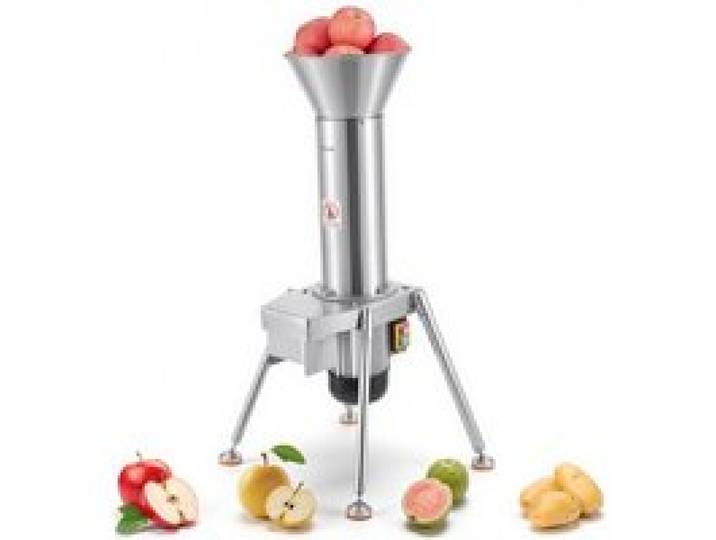 VEVOR Obstmühle für Äpfel Elektrisch 1100 W, Obsthäcksler Edelstahl SUS304, Verarbeitet Ganze Äpfel bis zu 80 mm Durchmesser, 164 kg/h Obstzerkleinerer für Birnen Ananas Guaven Karotten Kartoffeln