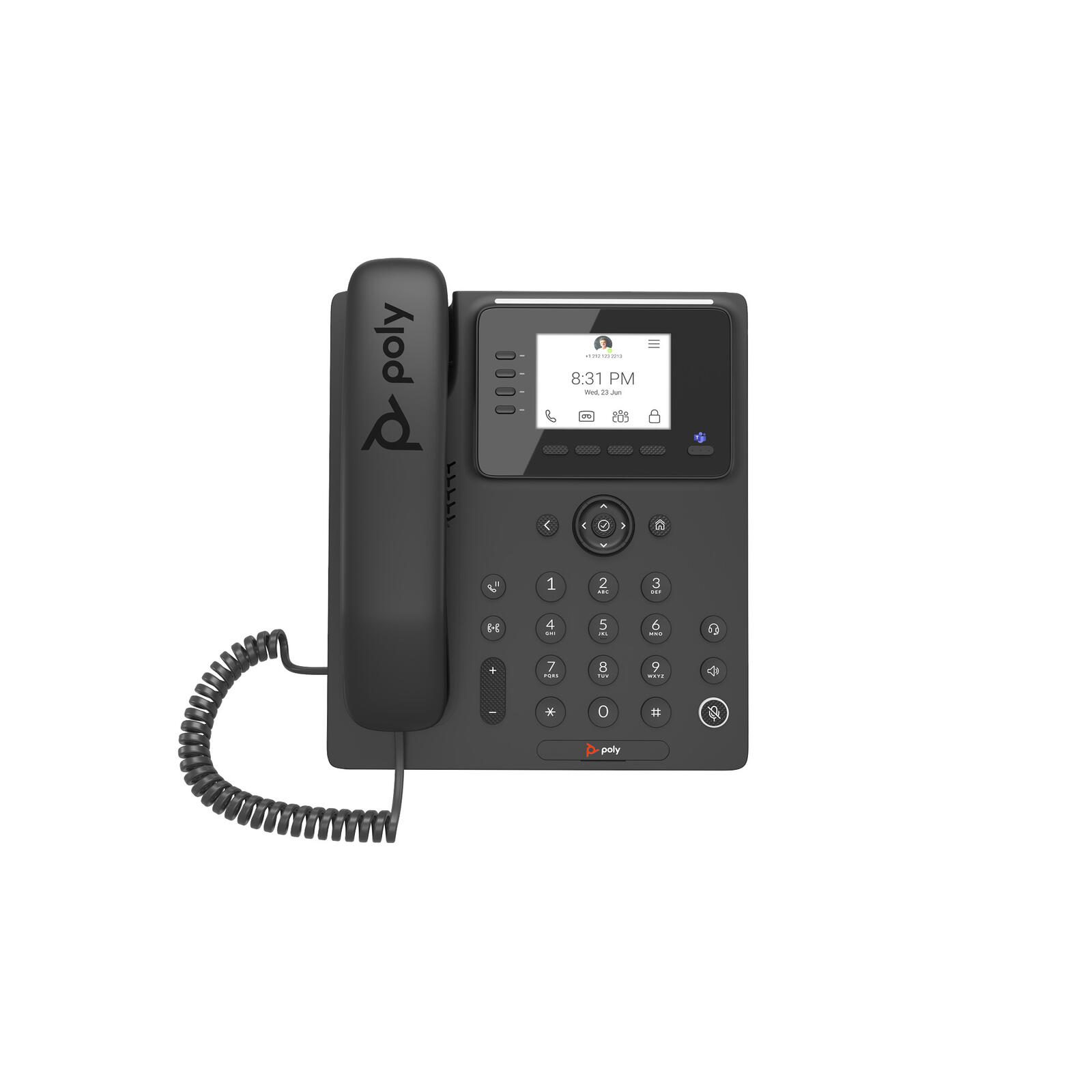 Poly CCX 350 Business-Medientelefon für Microsoft Teams und PoE-fähig, schwarz 848Z7AA#AC3