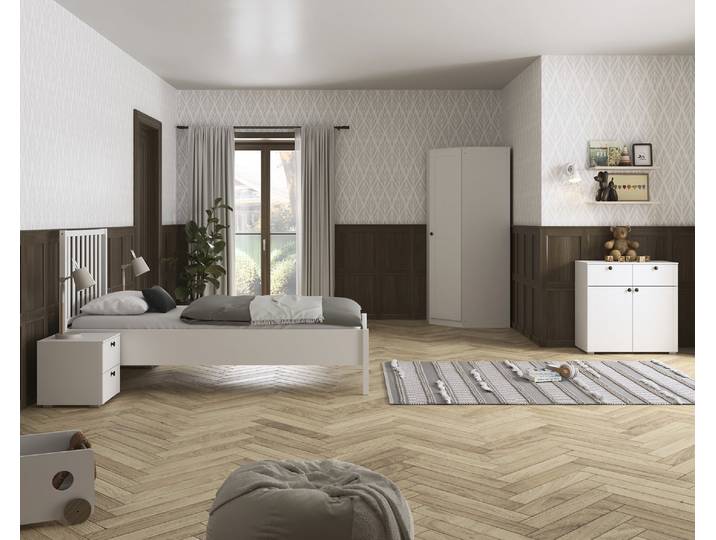 Jugendzimmer Skagen 5-tlg - Eckschrank 90 x 200cm Weiß