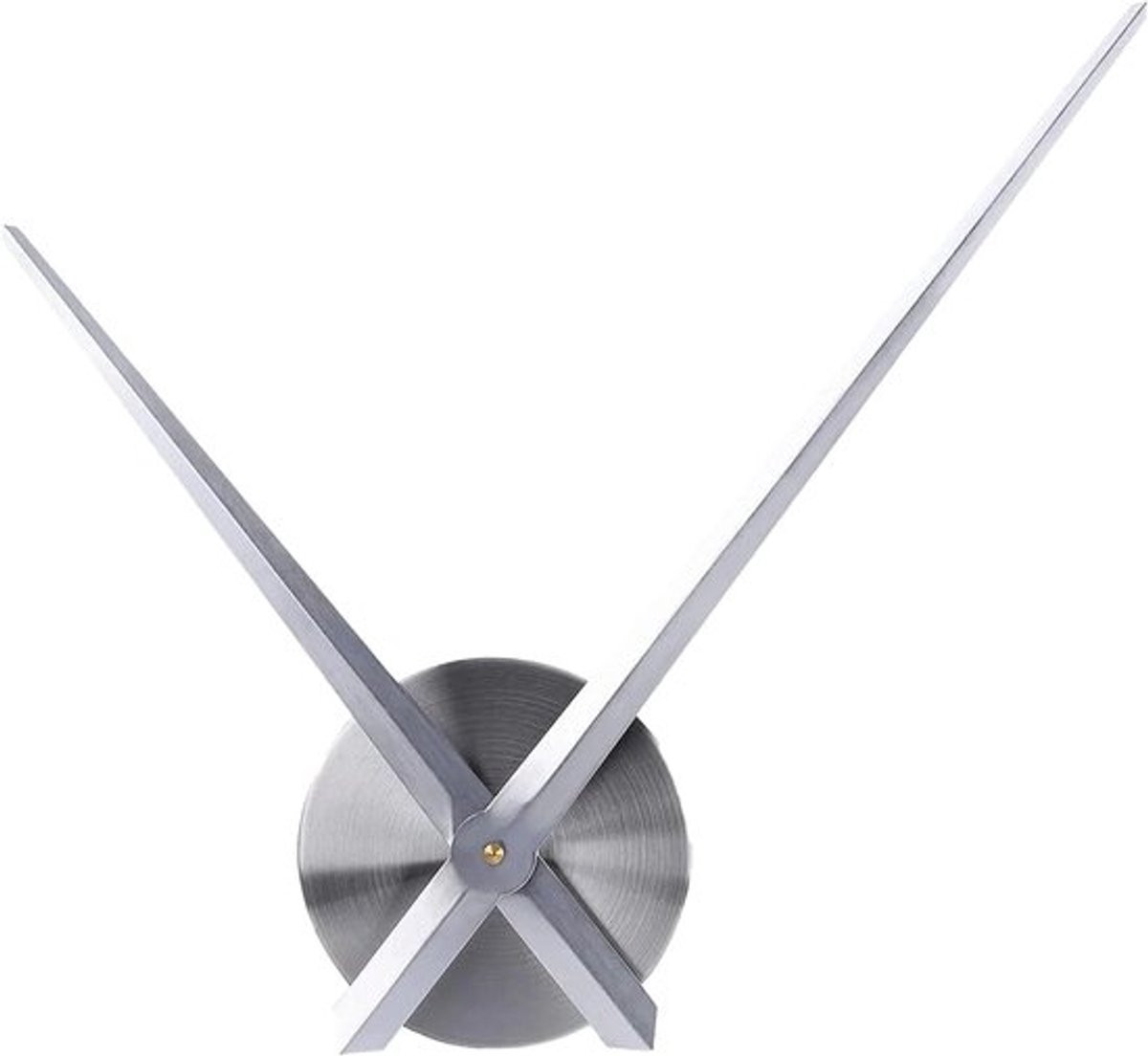 SnelShoppen DIY 3D Wandklok van Metaal met Quartz-uurwerk - Zilver