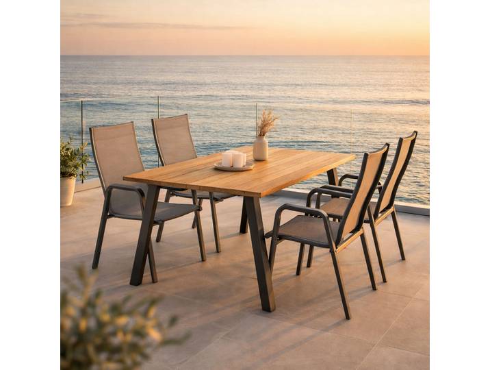 Kettler Cirrus Gartenmöbel-Set 5tlg. mit Clemento 180x100cm Tisch
