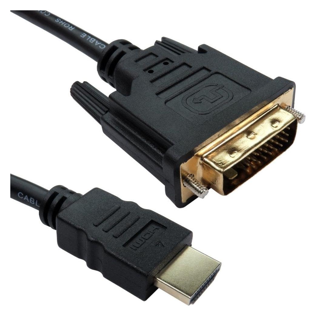 Cables Direct 3mtr Black HDMI M - Dvi-D Cable (3 m) (99DVHD-303)