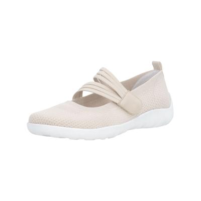 Riemchenballerina REMONTE "Remonte Ballerinas Textil", Damen, Gr. 39, Textil, beige, Schuhe Riemchenballerina