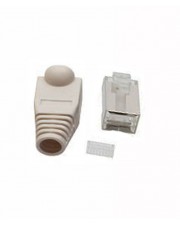InLine Crimpstecker RJ45 geschirmt mit Knickschutz und Einfädelhilfe 100er Pack,beige bulk Beige (74590)