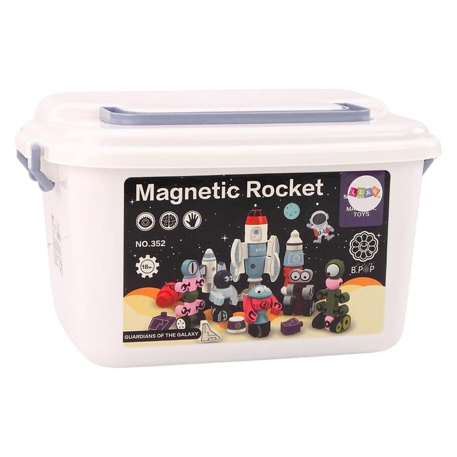 Lean Toys Lean Space Rocket Magnetic Blocks Set Mit 56 Elementen. Magnetische Rakete Mix (67498995)