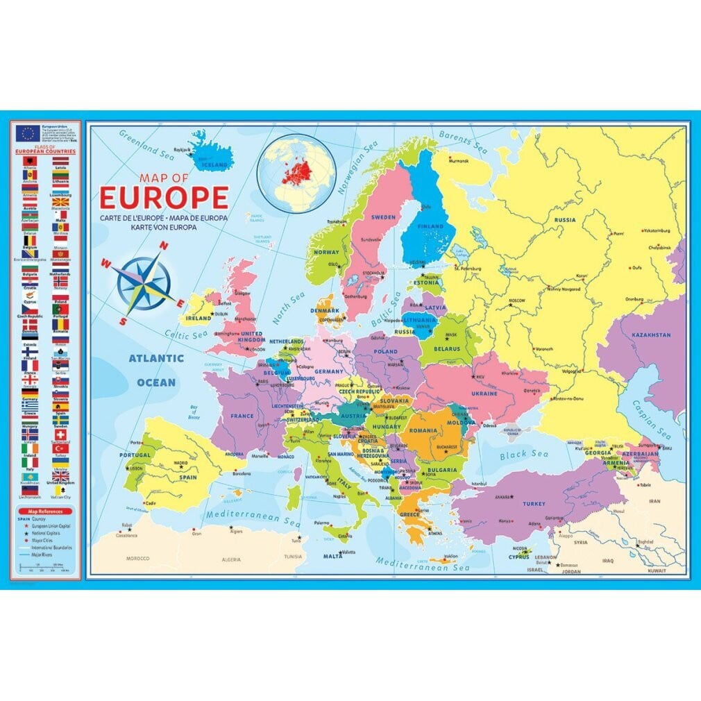 Eurographics Puzzel Kaart van Europa 200 stukjes
