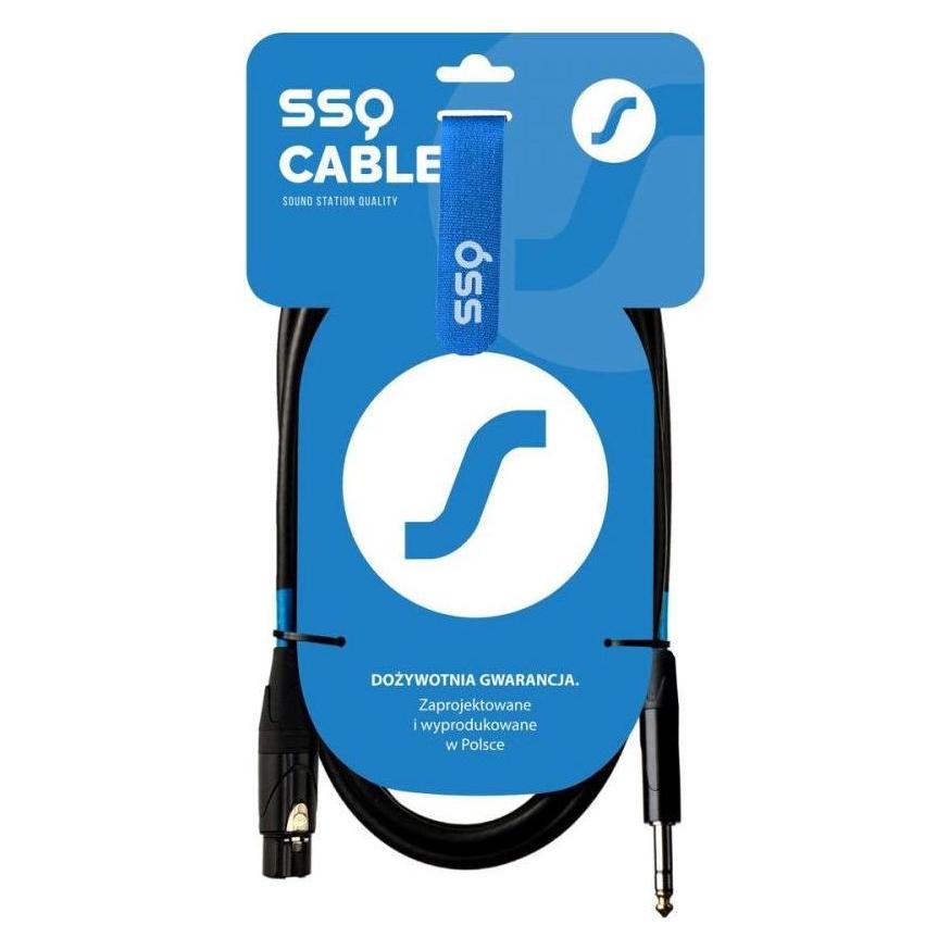 SSQ XLRJS5 - XLR żeński / Jack stereo 6 3mm (5 m, XLR Kabel) (SS-2062)