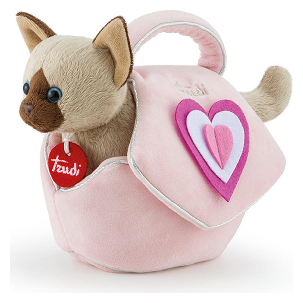 Trudi Katze in Tasche mit Herz (17 cm) (29716)