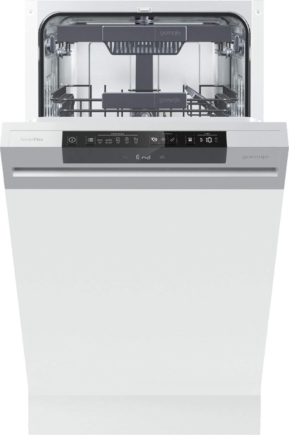 Gorenje GI 561D 10 S Geschirrspüler 45 cm - Silber - Teilintegrierbar - 11 Maßgedecke - 45 dB Geräuschpegel - Trocknungsklasse: A