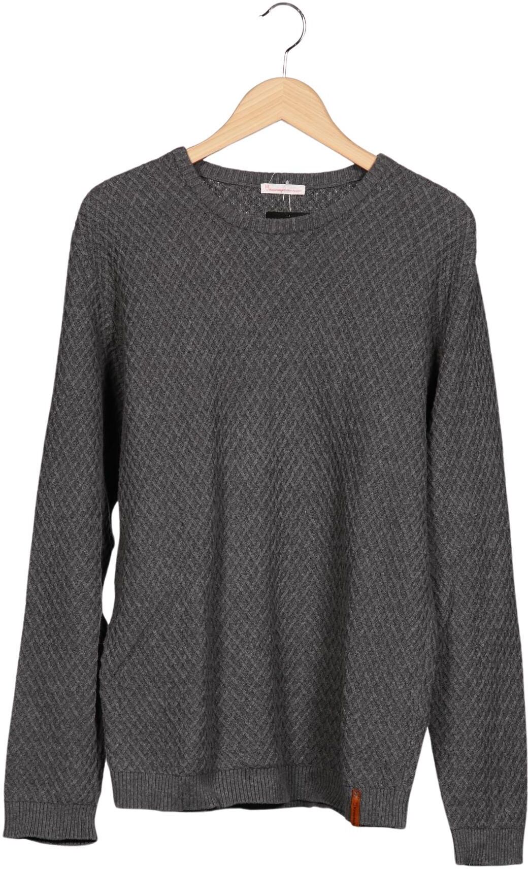 Knowledge Cotton Apparel Herren Pullover, Grau, Gr. L, Baumwolle - Second Hand