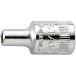 1/4" (6,3mm) Steckschlüsseleinsatz 6-kant SW.3mm L.23mm