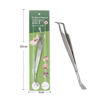 Edelstahl-Hundeläuse-Clip, Flohpinzette, kleiner Rost-Clip, Katzen- und Hundeläuse-Entfernung, Floh-Clip, Reinigungswerkzeug, Zecken-Clip