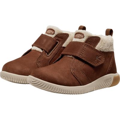 Winterstiefel KEEN "KNX MIDDIE", Damen, Gr. 30, Synthetik, braun (bison, safari), Leder, Synthetik, Schuhe Winterstiefel, barfuß inspiriert,flexible flache Sohle