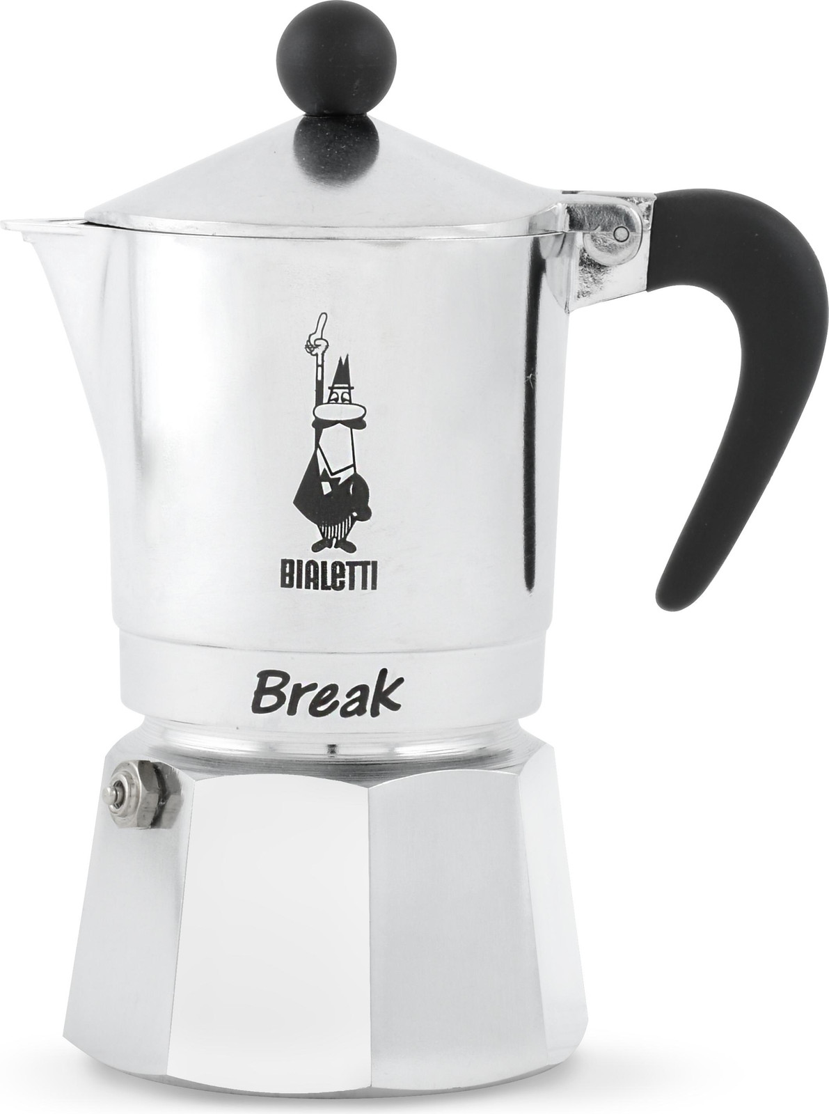 Bialetti Break 1TZ espressopot, zilverkleurig