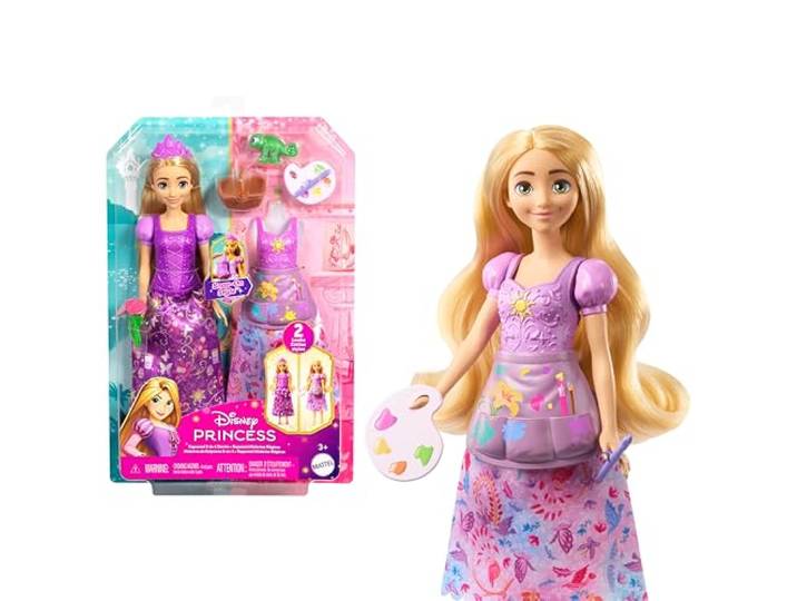 Mattel Disney Princess Rapunzel modepop met 2 speellooks