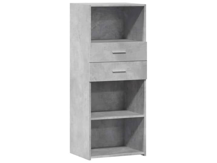 Kaorsrow Highboard Betongrau 50x42,5x124 cm Holzwerkstoff Schrank Stilvoller Beistellschrank aus Holzwerkstoff in Betongrau für Wohnzimmer, Schlafzimmer und Flur.