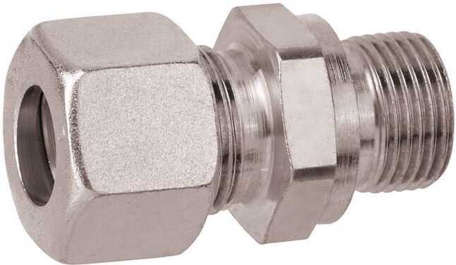 GOK Gerade-Einschraubverschraubung 0703900 RVS 12 mm x AG G 3/8, Baureihe L, zylindrisch, mi Schneidring D