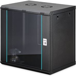 Digitus Netzwerkschrank Dynamic-N Serie, DN-37109, 19 Zoll, Wandgehäuse, 60 kg, 600 x 607 x 450 mm, schwarz, 12 HE