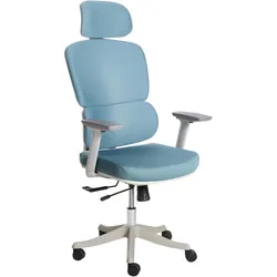 BÜROSTUHL Stoff Blau Viscount