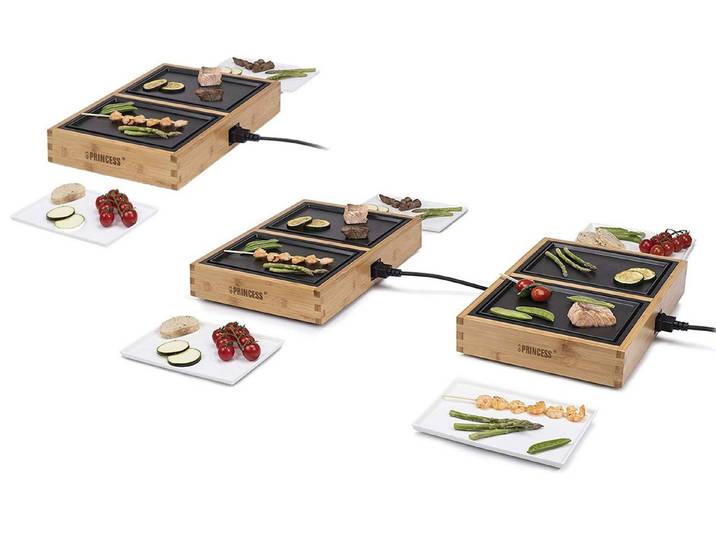 PRINCESS Teppanyakigrill, 420 W, Elektro Tischgrill fettarm grillen 2-6 Personen low fat Grillplatte