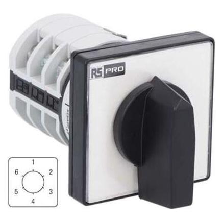 RS PRO Nockenschalter, 1-polig / 20A, 6 Schliesser (2083923)
