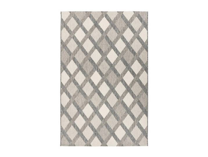 Kayoom Flachwebeteppich, Creme, Grau, Textil, Retro, rechteckig, 80x150 cm, pflegeleicht, Teppiche & Böden, Teppich, Webteppich