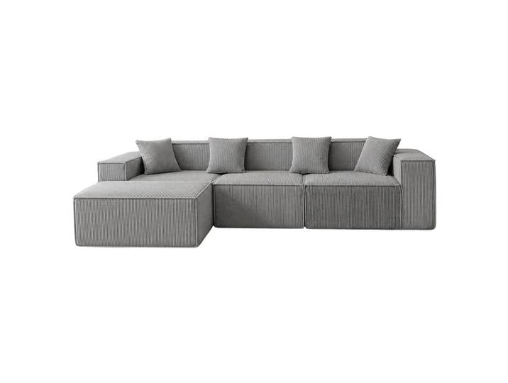 ECKSOFA cordstoff 279 cm flexibles design