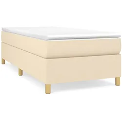 vidaXL Bettgestell Creme 90x190 cm Stoff