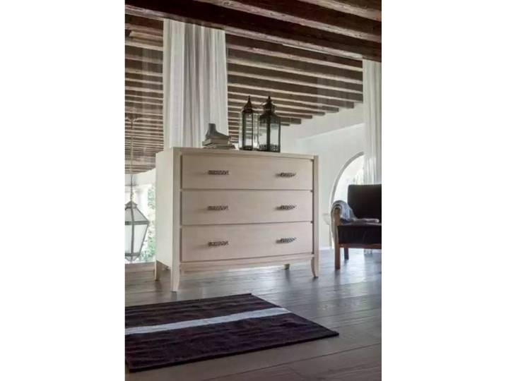 JVmoebel Kommode Beige Holzkonsole im italienischen Design mit Art Deco-Ästhetik (1 St., Kommode), Made in Europa