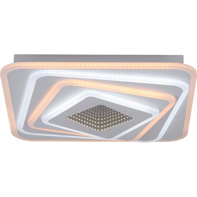 JUST LIGHT LED Deckenleuchte "Deckenleuchte AKIRA", weiß, H: 6,8cm, 1 Stk., Leuchten, 3000K/6500K leuchten, schichtweise wechselnd, Tunneleffekt mittig., LED Deckenleuchte